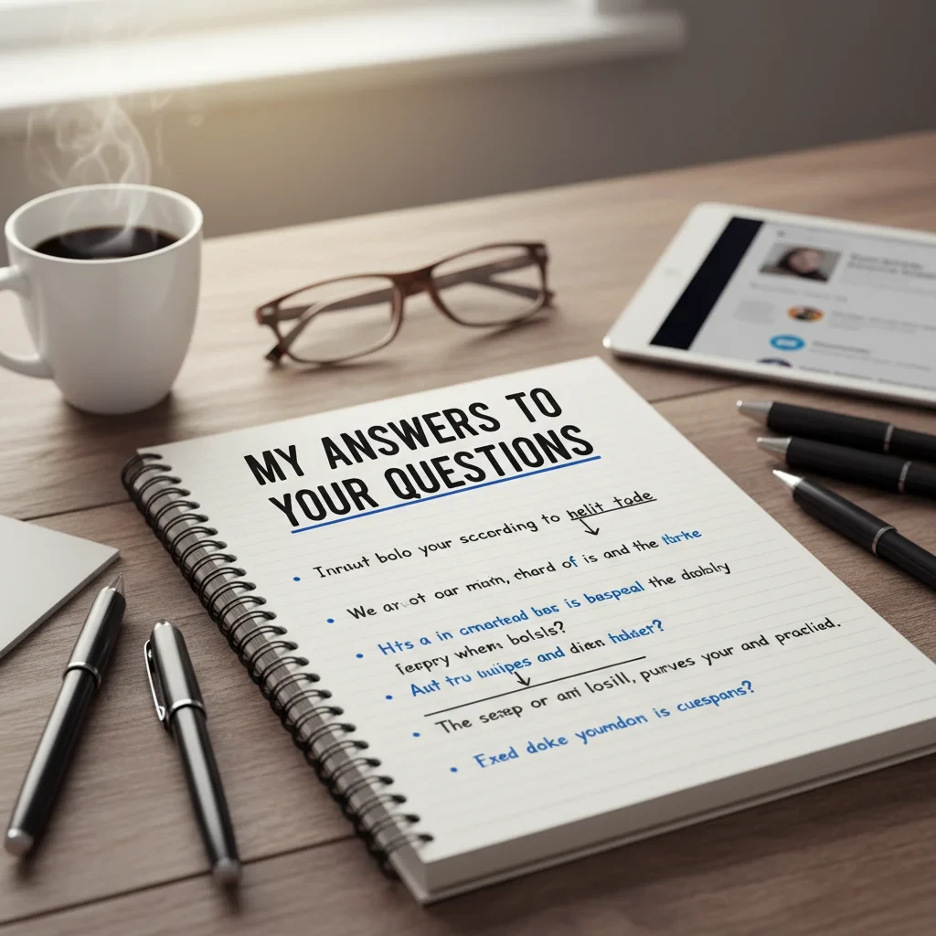 My Answers to your Questions