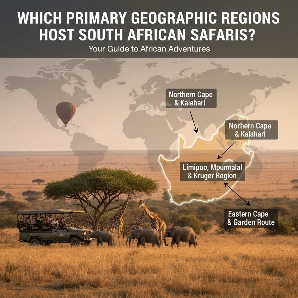 Which Primary Geographic Regions Host South African Safaris?